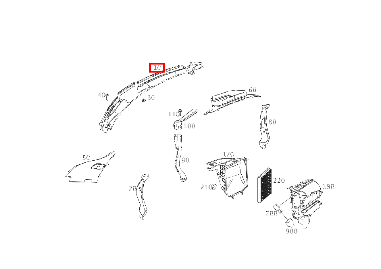 Wasserableiter GLS 500 4MATIC Off-Roader 166 Wasserableiter GLS 500 4MATIC Off-Roader 166