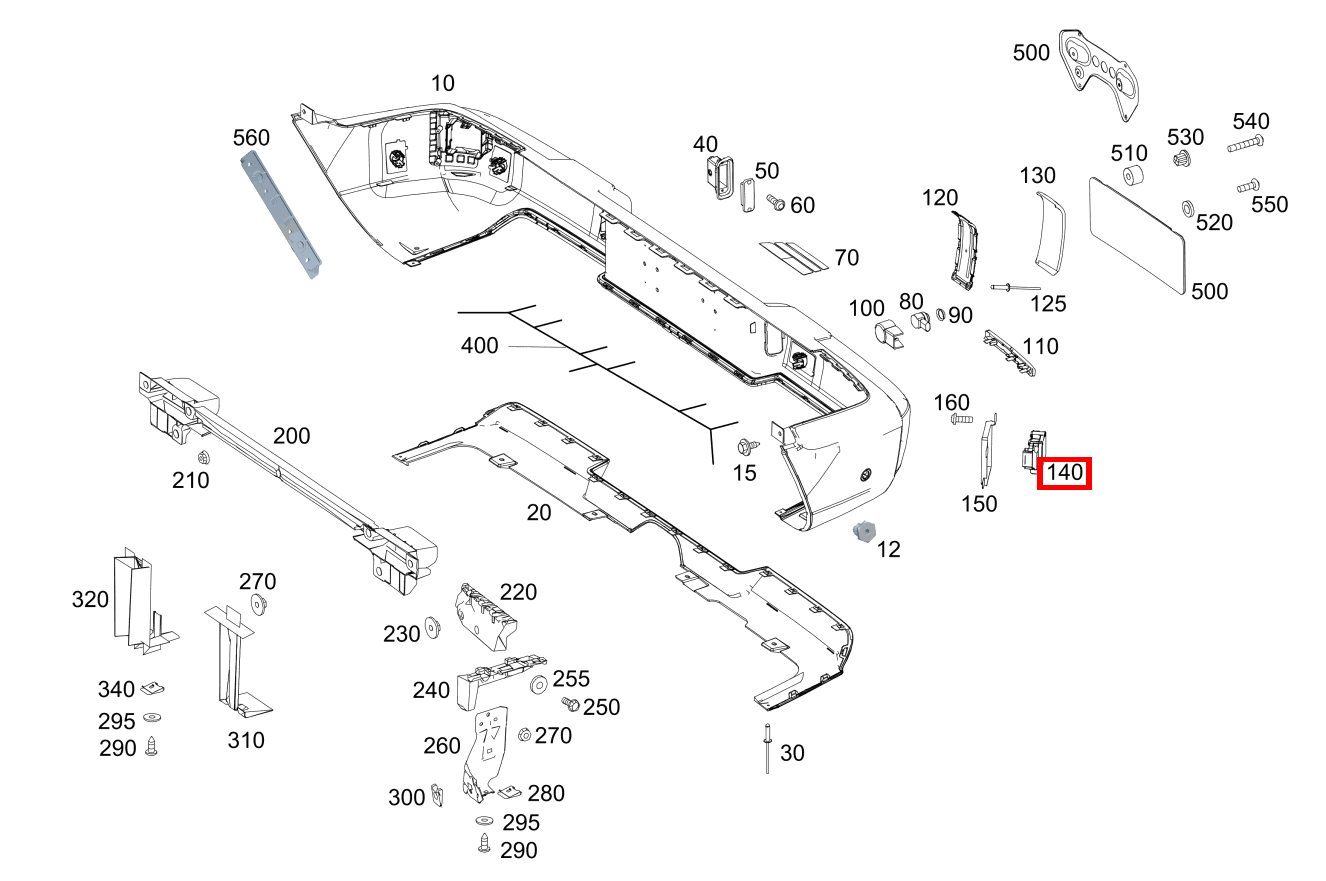 Radarsensor Mercedes-AMG G 63 463