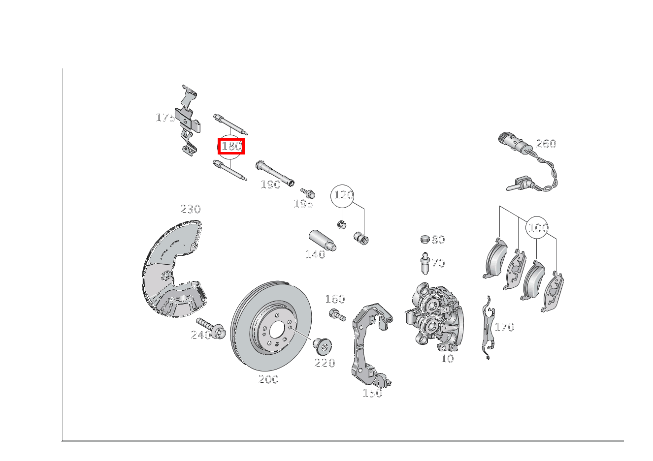 TEILESATZ FUEHRUNGSBOLZEN TEILESATZ Mercedes-AMG GLS 63 4MATIC Off-Roader 166