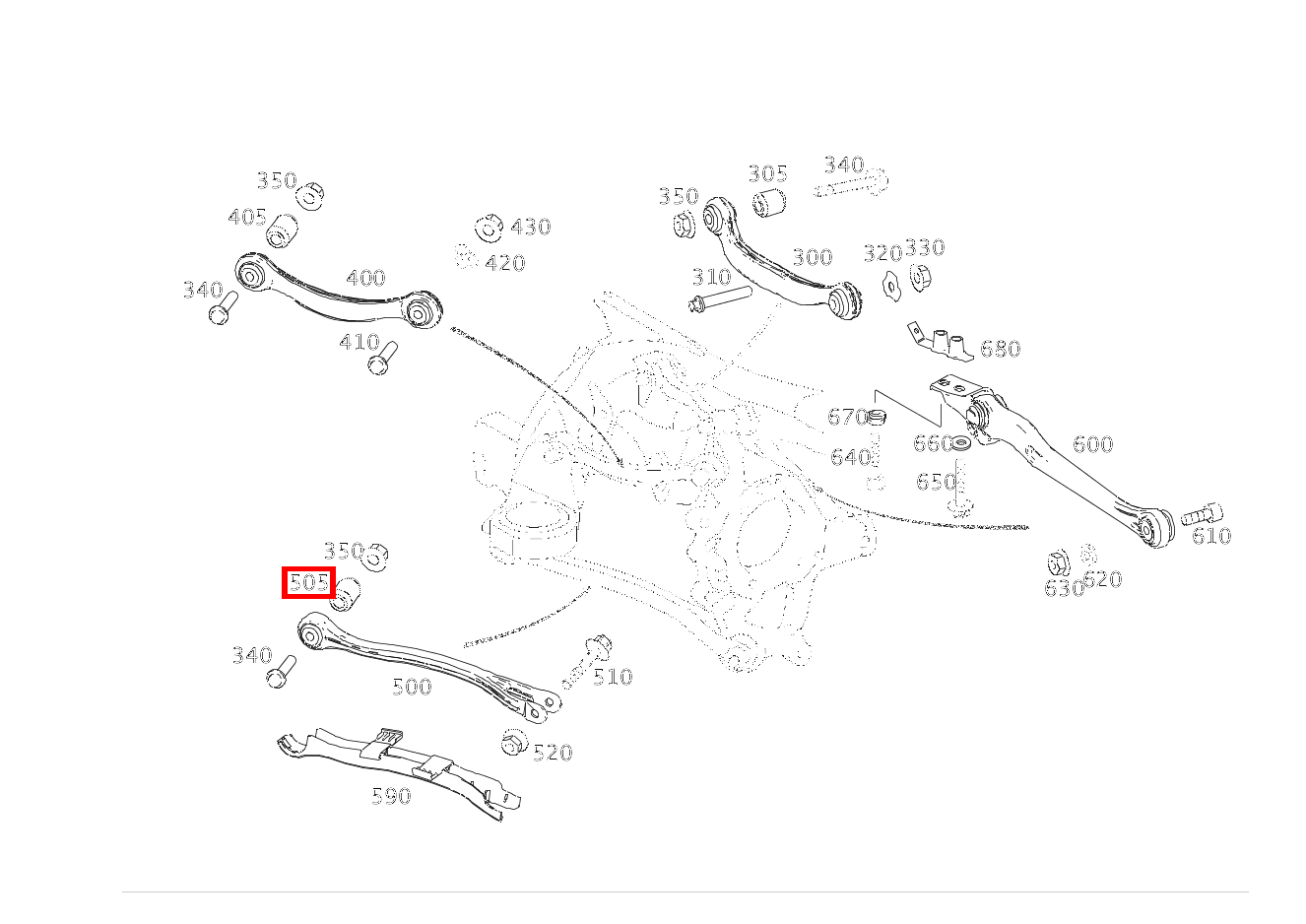 Gummilager Schubstrebe CLS 500 Coupé 219 Gummilager Schubstrebe CLS 500 Coupé 219