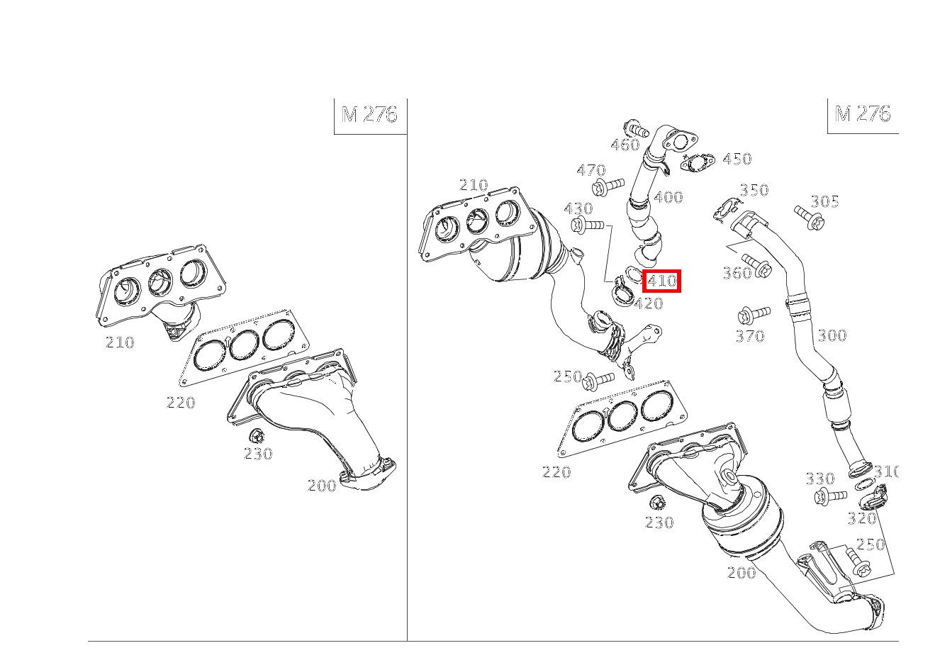 METALLDICHTUNG, EINLAGIG Abgasrückführungsleitung an Auspuffleitung E350 CA 207