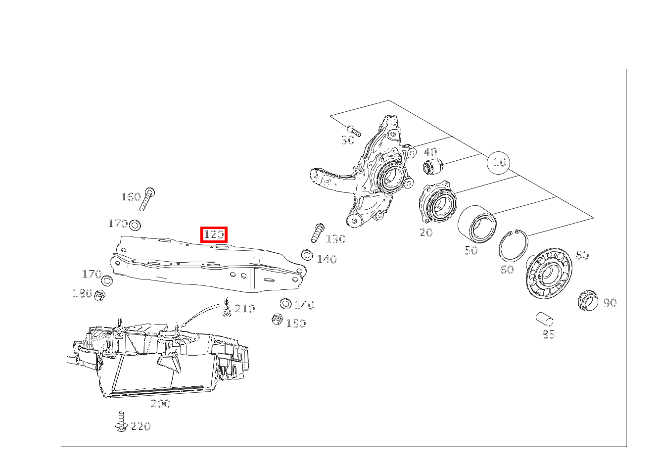 Federlenker Rechts Mercedes-Maybach S 560 4MATIC 222