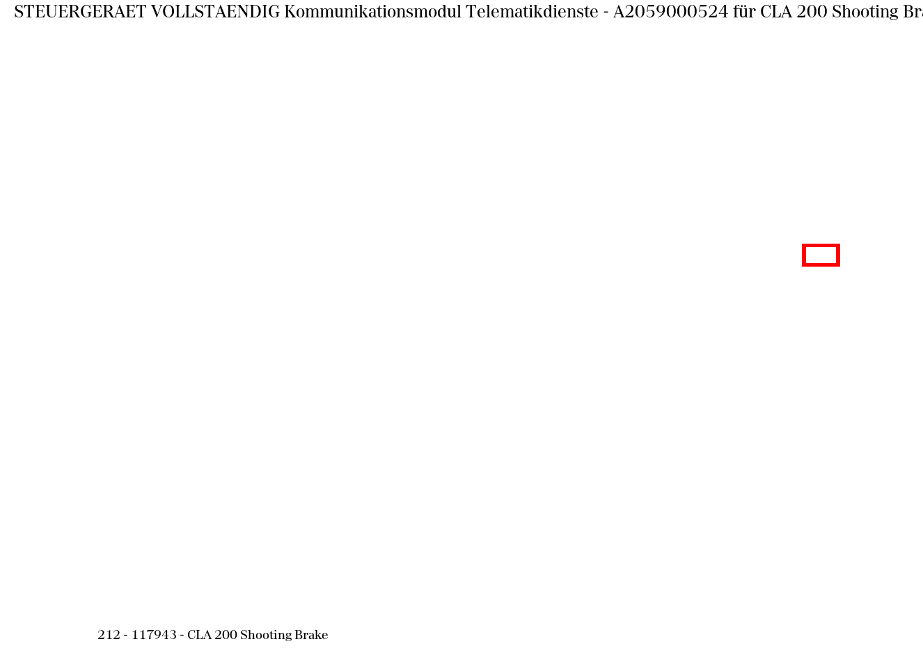 Steuergerät vollständig Kommunikationsmodul Telematikdienste CLA 200 Shooting Brake 212