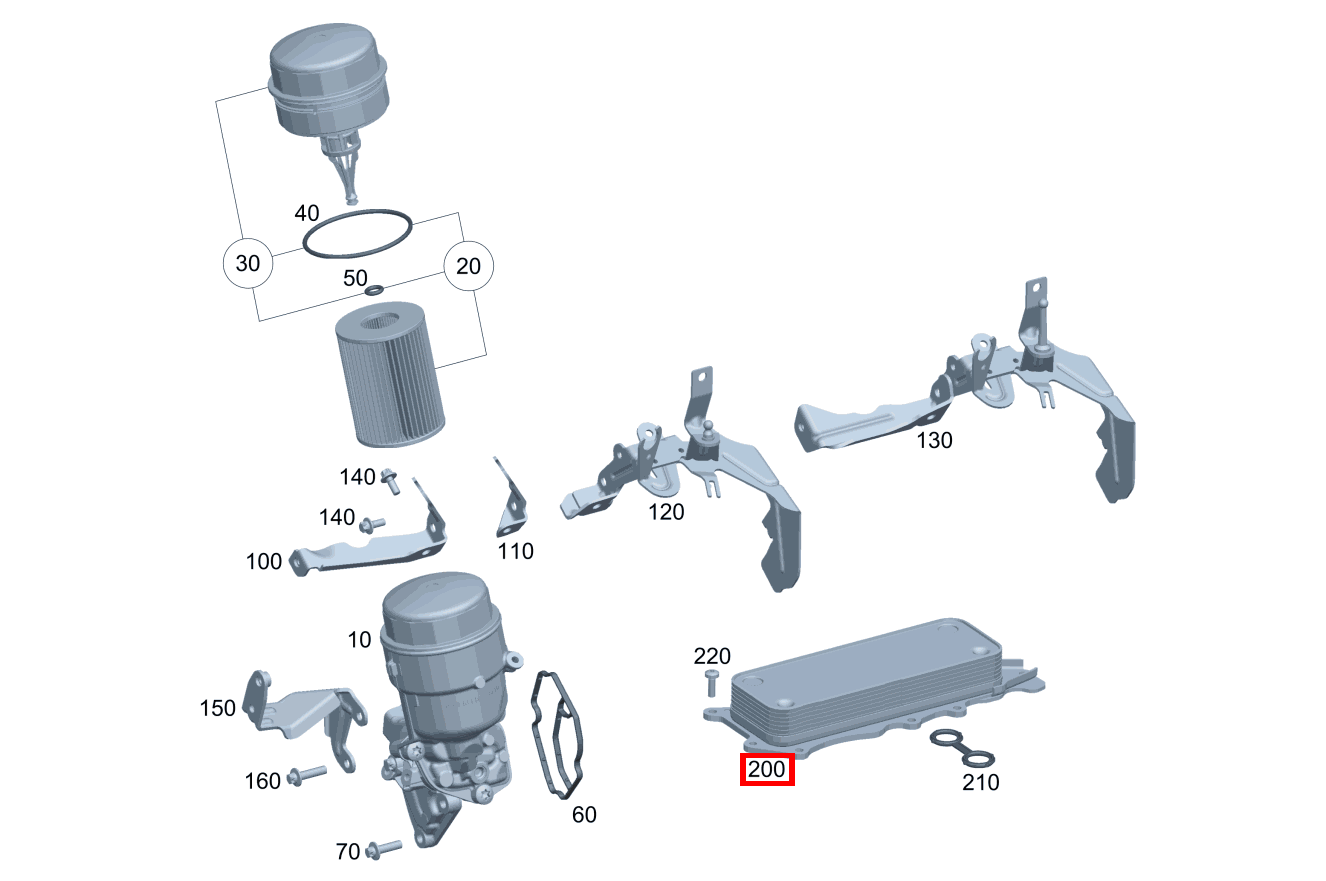 Ölkühler ML/GLE 350 BT/D 4M 642826 292 Ölkühler ML/GLE 350 BT/D 4M 642826 292