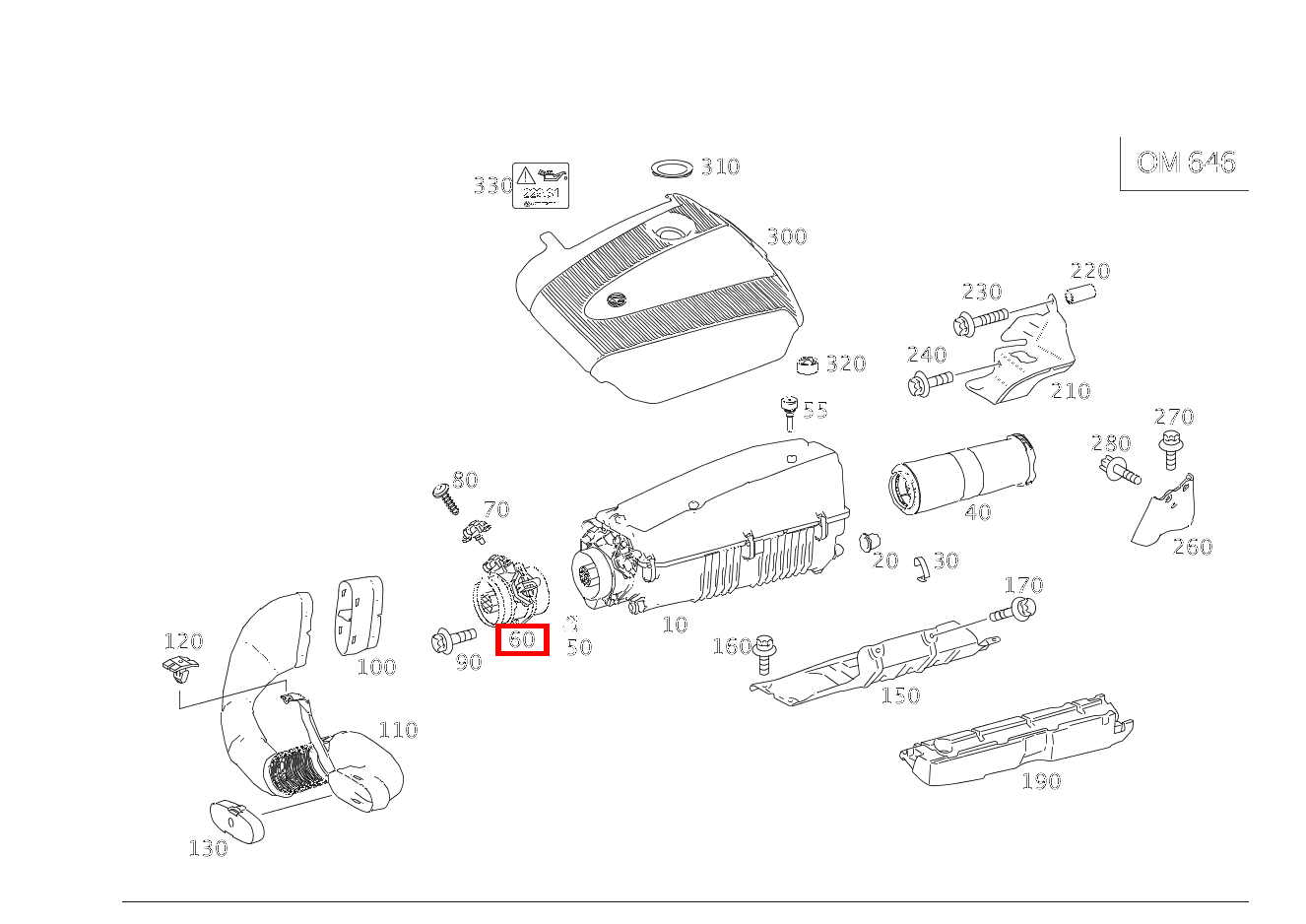 LUFTMASS.MESSER AN LUFTFILTERGEHAEUSE CLK 220 CDI Coupé 209 LUFTMASS.MESSER AN LUFTFILTERGEHAEUSE CLK 220 CDI Coupé 209