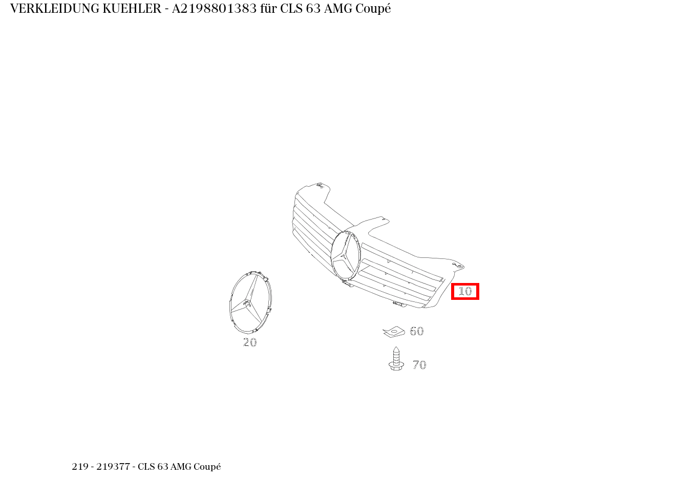 Verkleidung KUEHLER CLS 63 AMG Coupé 219