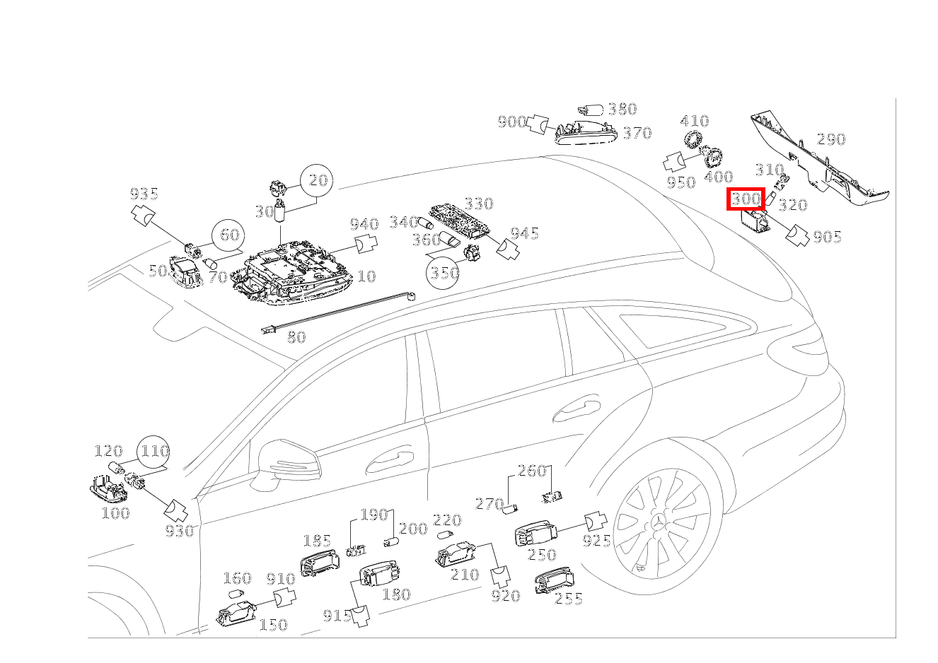 Innenleuchte IN VERKLEIDUNG CLS 250 Shooting Brake BlueTEC 4MATIC 218 Innenleuchte IN VERKLEIDUNG CLS 250 Shooting Brake BlueTEC 4MATIC 218