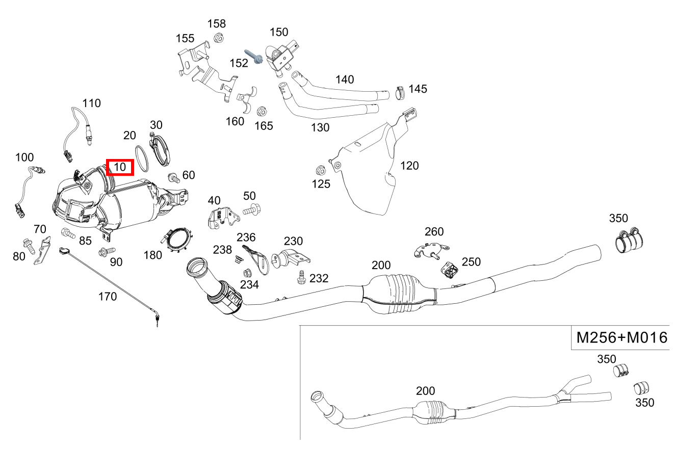 Abgasleitung Vorne Mercedes-AMG GLE 53 4MATIC+ Coupé BCA 167 Abgasleitung Vorne Mercedes-AMG GLE 53 4MATIC+ Coupé BCA 167