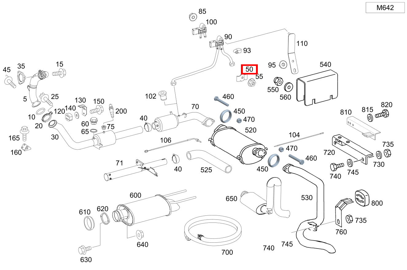 Lasche Partikelfilter G 300 CDI/4X4/3428 Lang 461