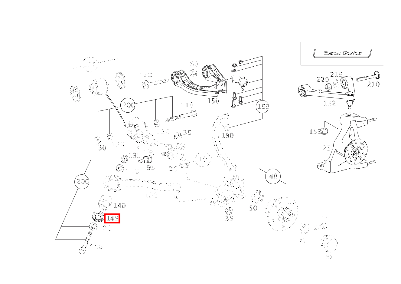 Elastomermanschette LAGER LINKS UND RECHTS SL 65 AMG Roadster BCA 230 Elastomermanschette LAGER LINKS UND RECHTS SL 65 AMG Roadster BCA 230