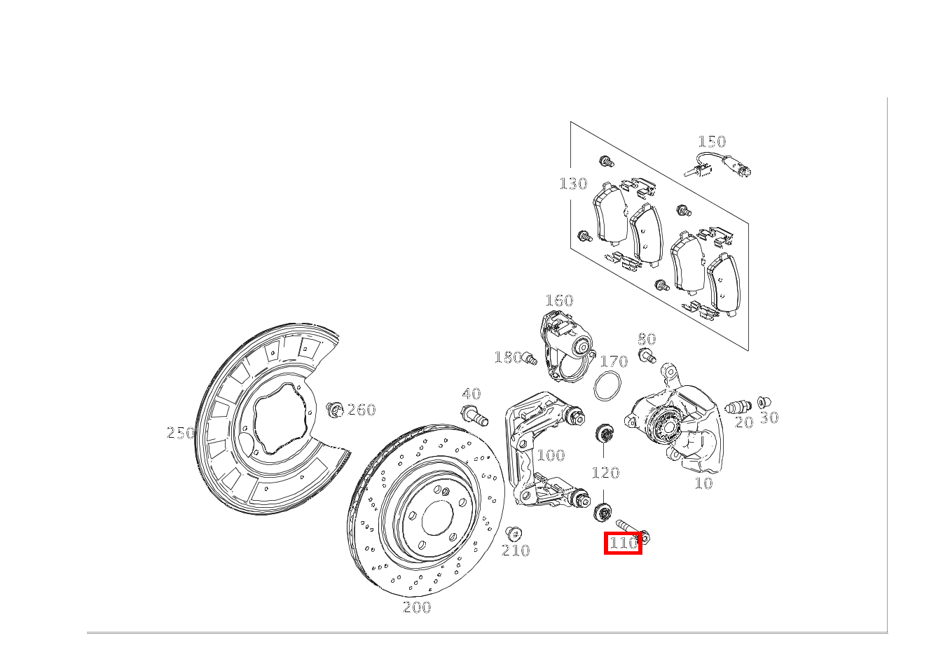 Führungshülse Bremssattel an Bremsträger Mercedes-Maybach S 560 4MATIC 222 Führungshülse Bremssattel an Bremsträger Mercedes-Maybach S 560 4MATIC 222
