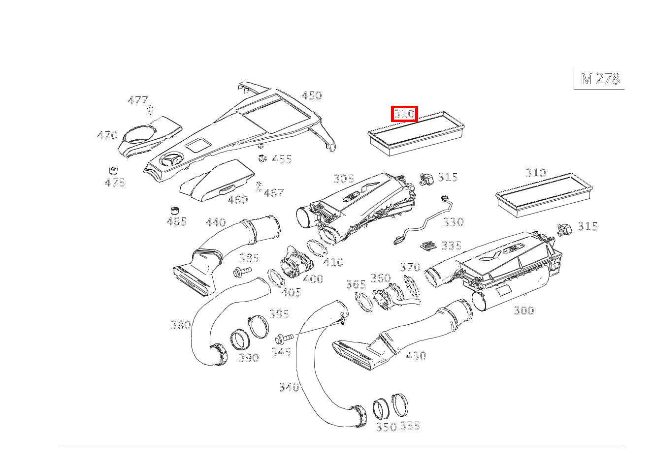 Luftfiltereinsatz Rechts S 500 4MATIC Maybach 222 Luftfiltereinsatz Rechts S 500 4MATIC Maybach 222