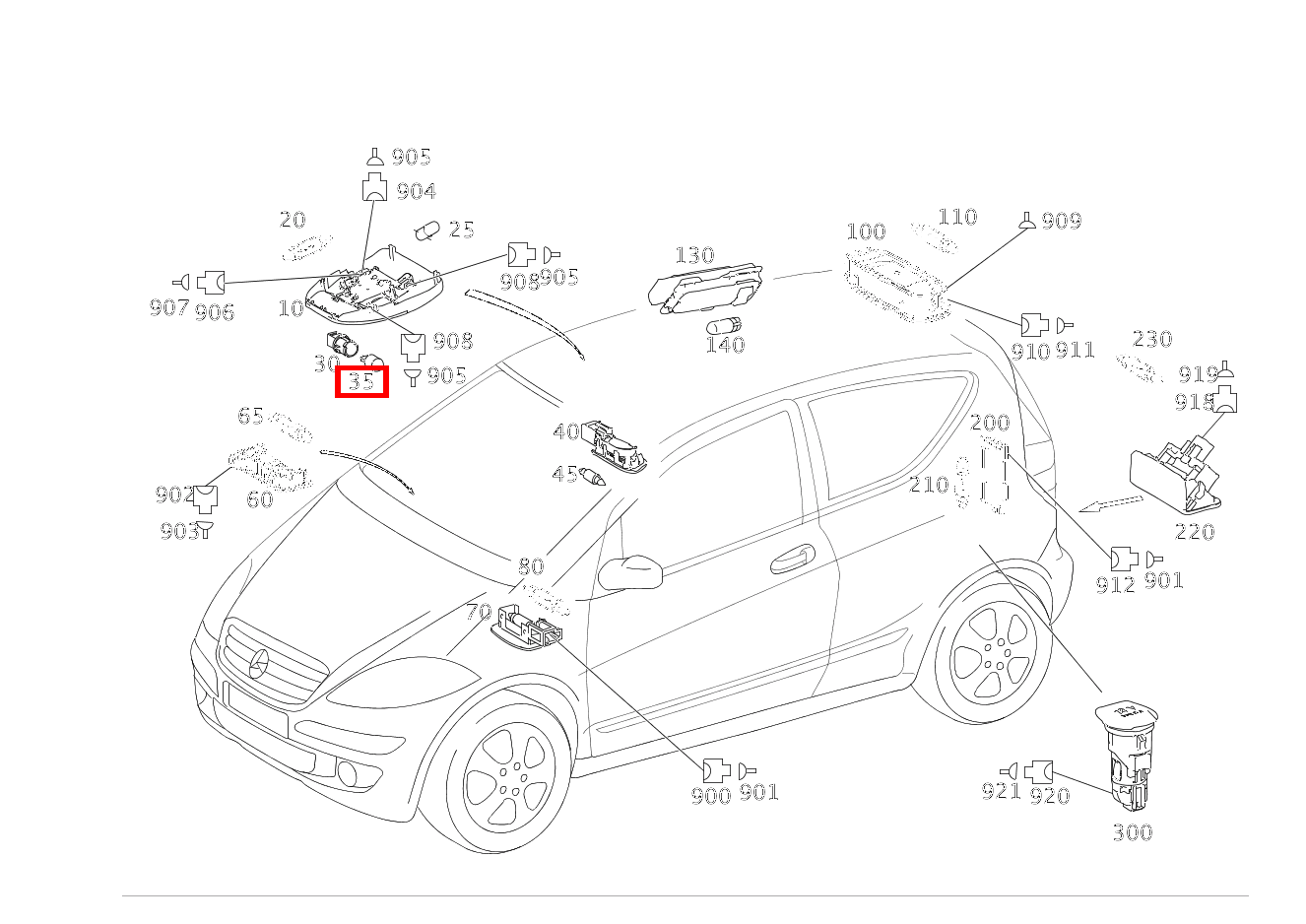 Glühlampe INNENLEUCHTE; 12V-5W A 200 TURBO COUPE 169 Glühlampe INNENLEUCHTE; 12V-5W A 200 TURBO COUPE 169
