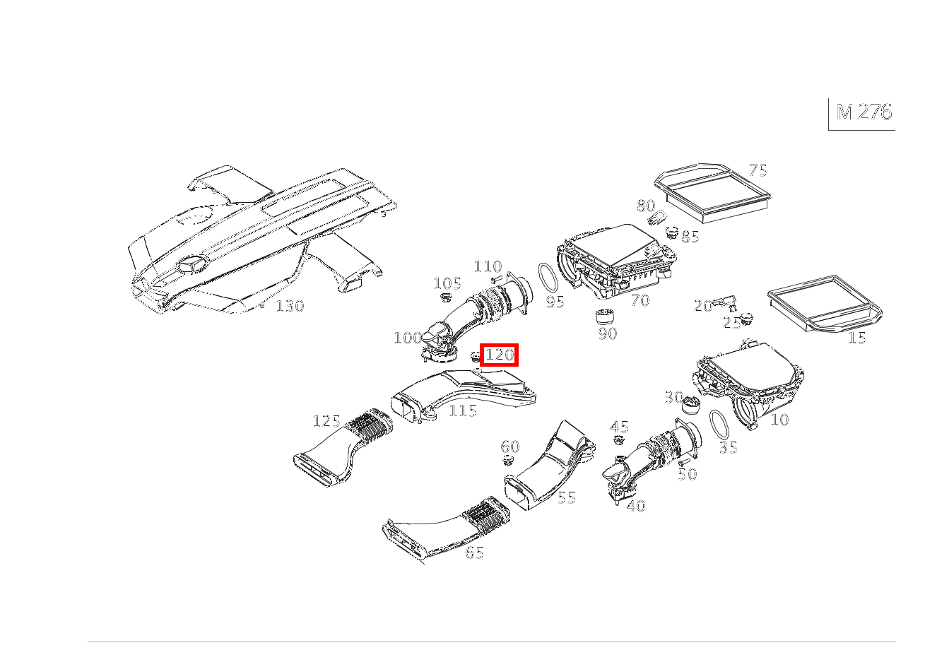 Puffer MOTORABDECKUNG AN ROHLUFTLEITUNG, RECHTS S 450 4MATIC Coupé 217 Puffer MOTORABDECKUNG AN ROHLUFTLEITUNG, RECHTS S 450 4MATIC Coupé 217