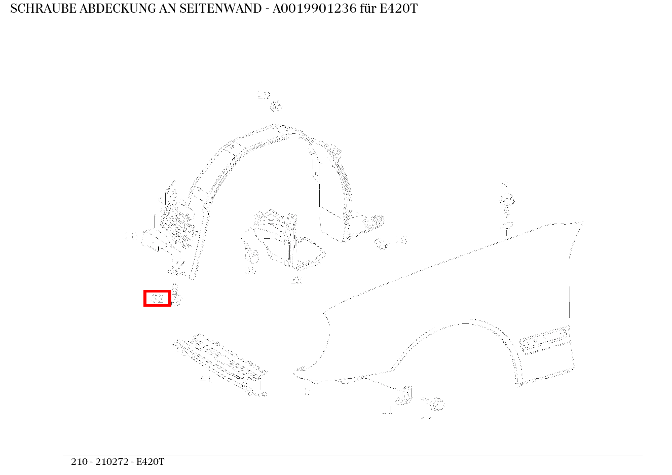 Schraube ABDECKUNG AN SEITENWAND E420T 210