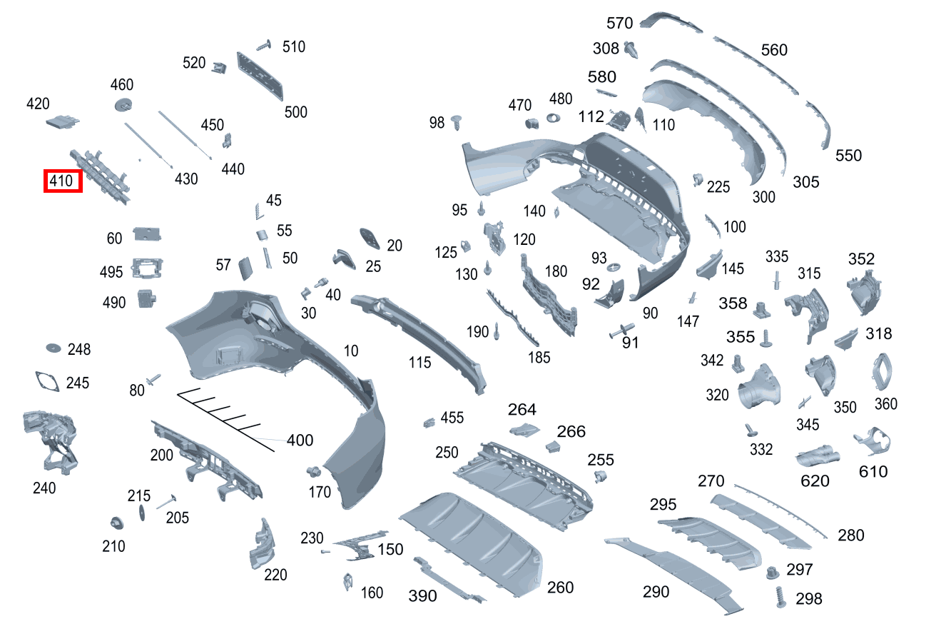 Abdeckung Stossfänger Heckschaltmodul für GLC-Klasse 253 kaufen 