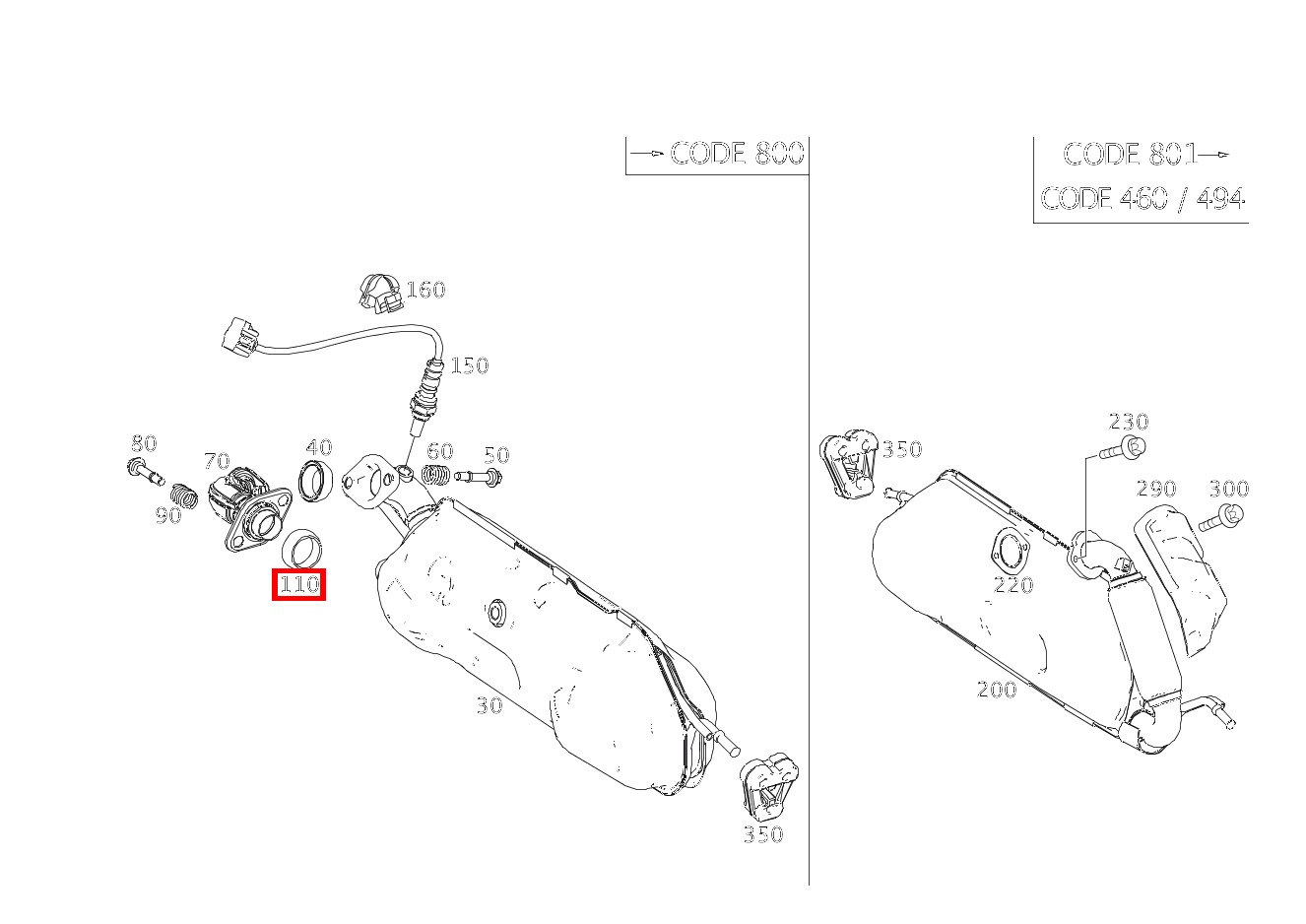 DICHTRING ABGASANLAGE ZWISCHENROHR AN SCHALLDAEMPFER fortwo coupé mhd 52 kW 460