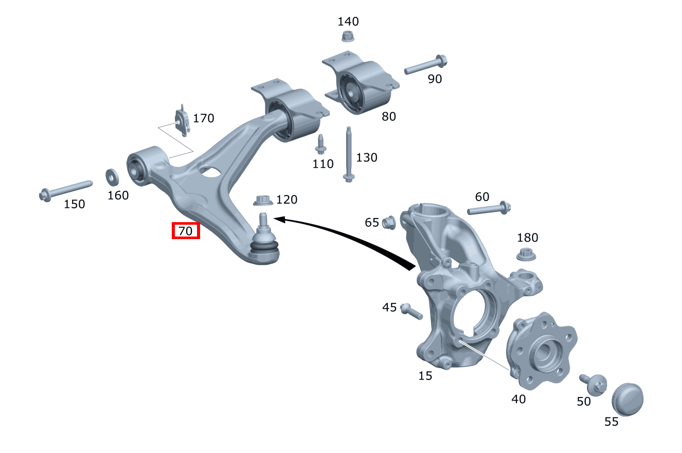 Querlenker Vorne rechts GLB 200 4MATIC 253