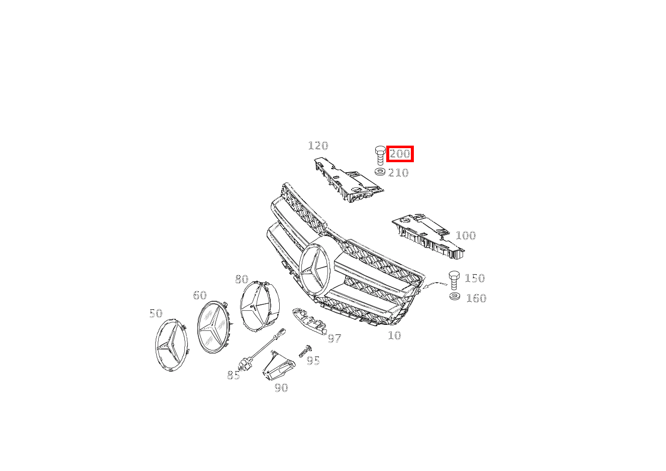 Kombi-Sechskantschraube ABSTUETZUNG AN KUEHLERQUERBRUECKE; M6X19 GLK 350 4MATIC 204 Kombi-Sechskantschraube ABSTUETZUNG AN KUEHLERQUERBRUECKE; M6X19 GLK 350 4MATIC 204