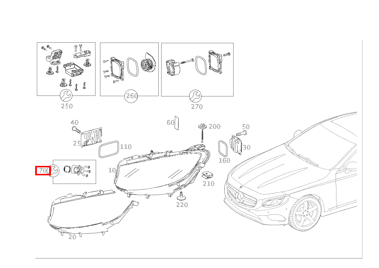 REP.SATZ LED-MODUL LEUCHTEINHEIT RECHTS Mercedes-AMG S 63 4MATIC Coupé 221 REP.SATZ LED-MODUL LEUCHTEINHEIT RECHTS Mercedes-AMG S 63 4MATIC Coupé 221