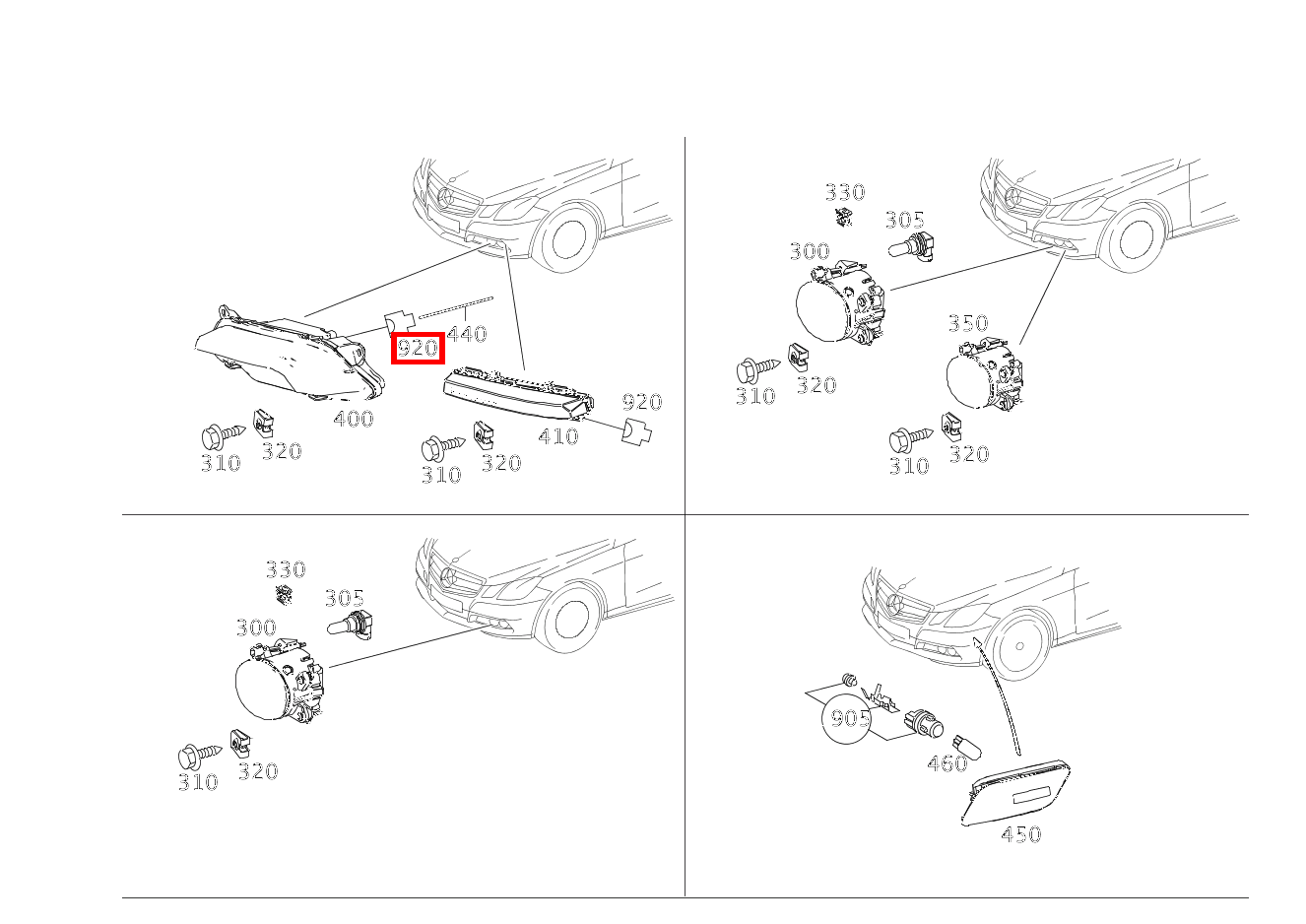 Kupplungsgehäuse TAGFAHRLICHT RECHTS, LED E1/4; 2-PIN MLK1.2 E 500/550 CABR. 207 Kupplungsgehäuse TAGFAHRLICHT RECHTS, LED E1/4; 2-PIN MLK1.2 E 500/550 CABR. 207