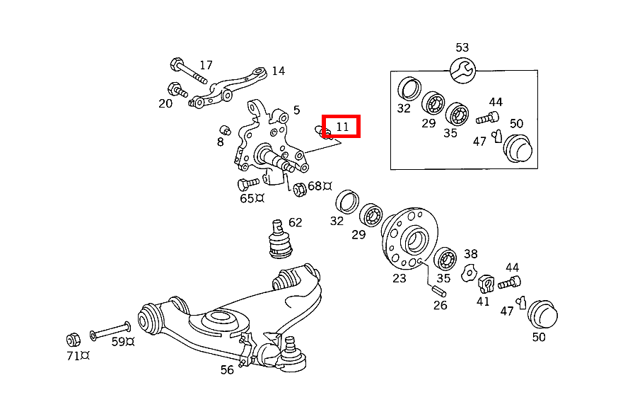 Bolzen LENKANSCHLAG 190 D 2.5 Turbo 201 Bolzen LENKANSCHLAG 190 D 2.5 Turbo 201