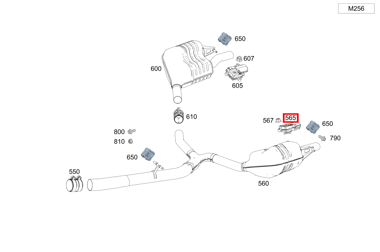 Aktuator Abgasleitung hinten links Mercedes-AMG CLS 53 4MATIC+ 257 Aktuator Abgasleitung hinten links Mercedes-AMG CLS 53 4MATIC+ 257