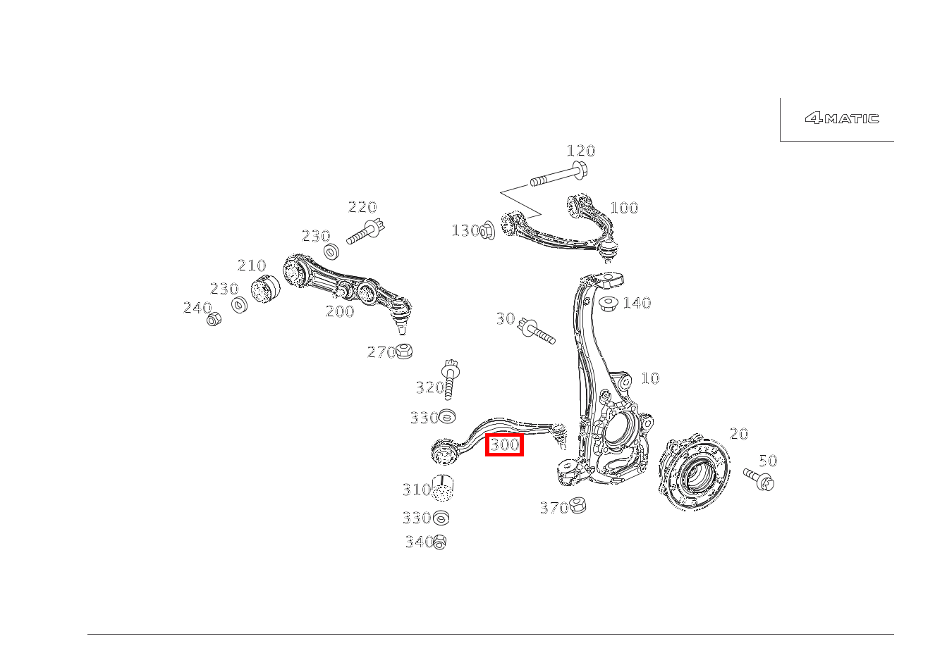 Zugstrebe Links C 300 4MATIC 274920 205
