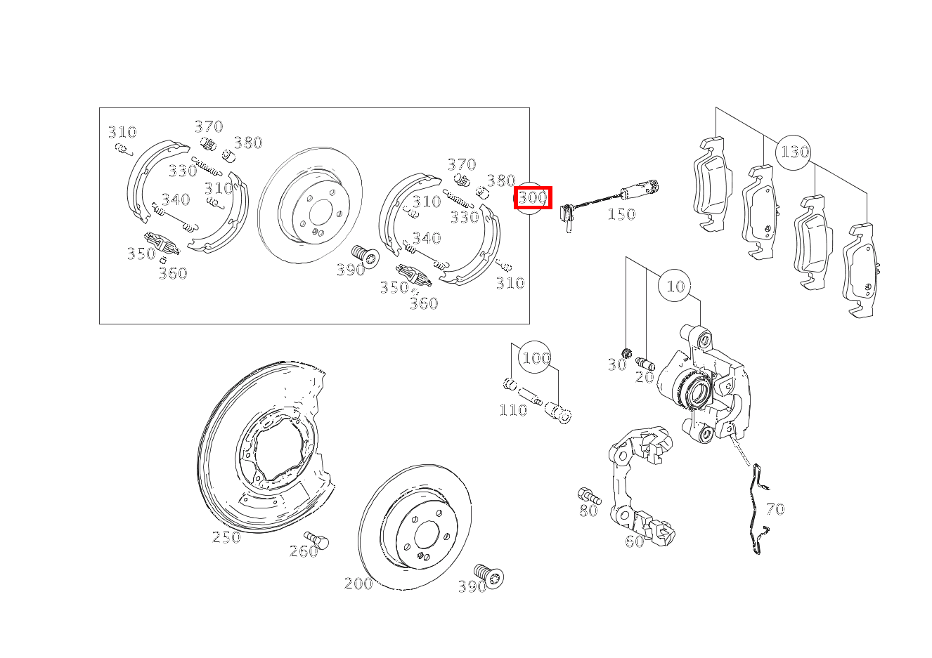 TEILESATZ BREMSBACKE TEILESATZ E 220 CDI T-Modell 253 TEILESATZ BREMSBACKE TEILESATZ E 220 CDI T-Modell 253