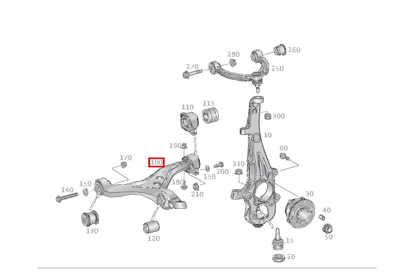 Querlenker UNTEN LINKS GLE 350 4MATIC 166