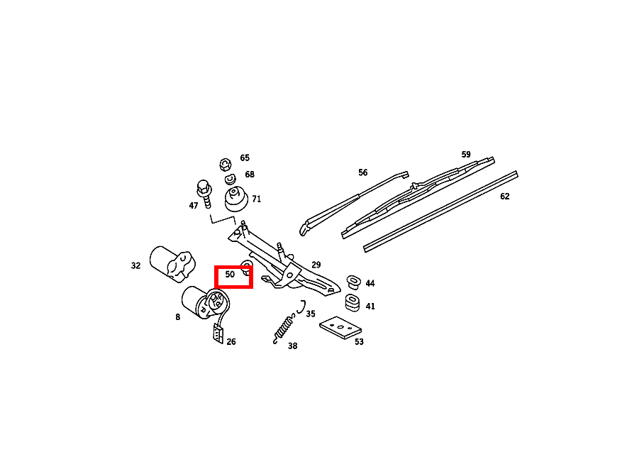 Mutter WISCHERMOTOR AN MITTELSTUECK INNEN UNTER WINDSCHUTZ; M6 420 SEC COUPE mit Automatic 126 Mutter WISCHERMOTOR AN MITTELSTUECK INNEN UNTER WINDSCHUTZ; M6 420 SEC COUPE mit Automatic 126