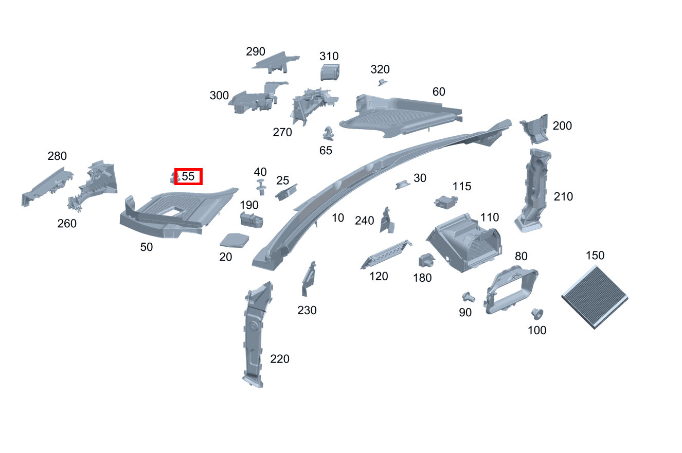 Verschluss AN ABDECKUNG LINKS GLE 350 e 4MATIC Coupé 463