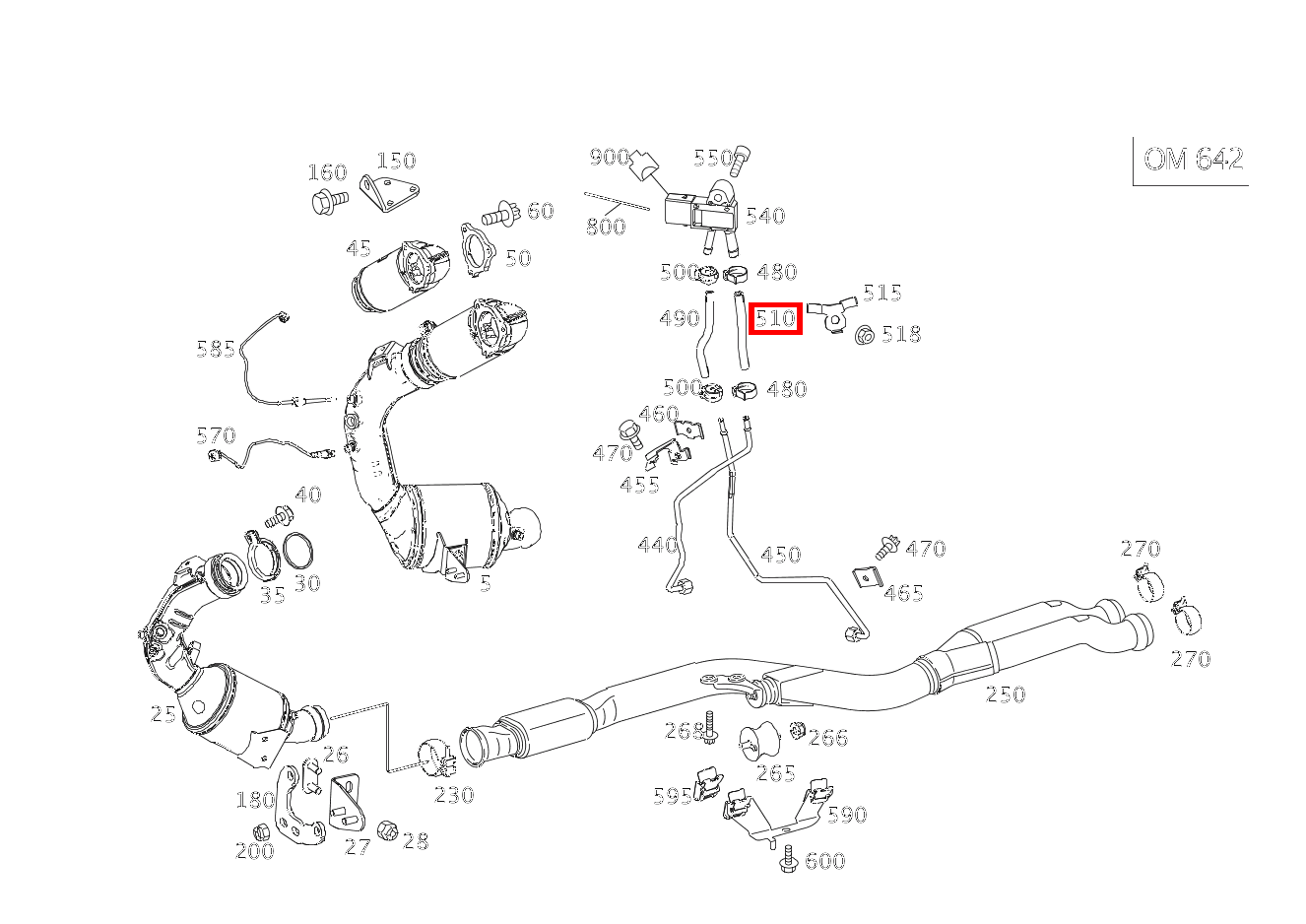 Abgasschlauch An Drucksensor GLK350CDI 4M 204 Abgasschlauch An Drucksensor GLK350CDI 4M 204
