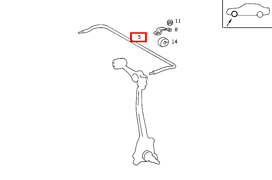 Drehstab VORN 420 SEC COUPE mit Automatic 126 Drehstab VORN 420 SEC COUPE mit Automatic 126