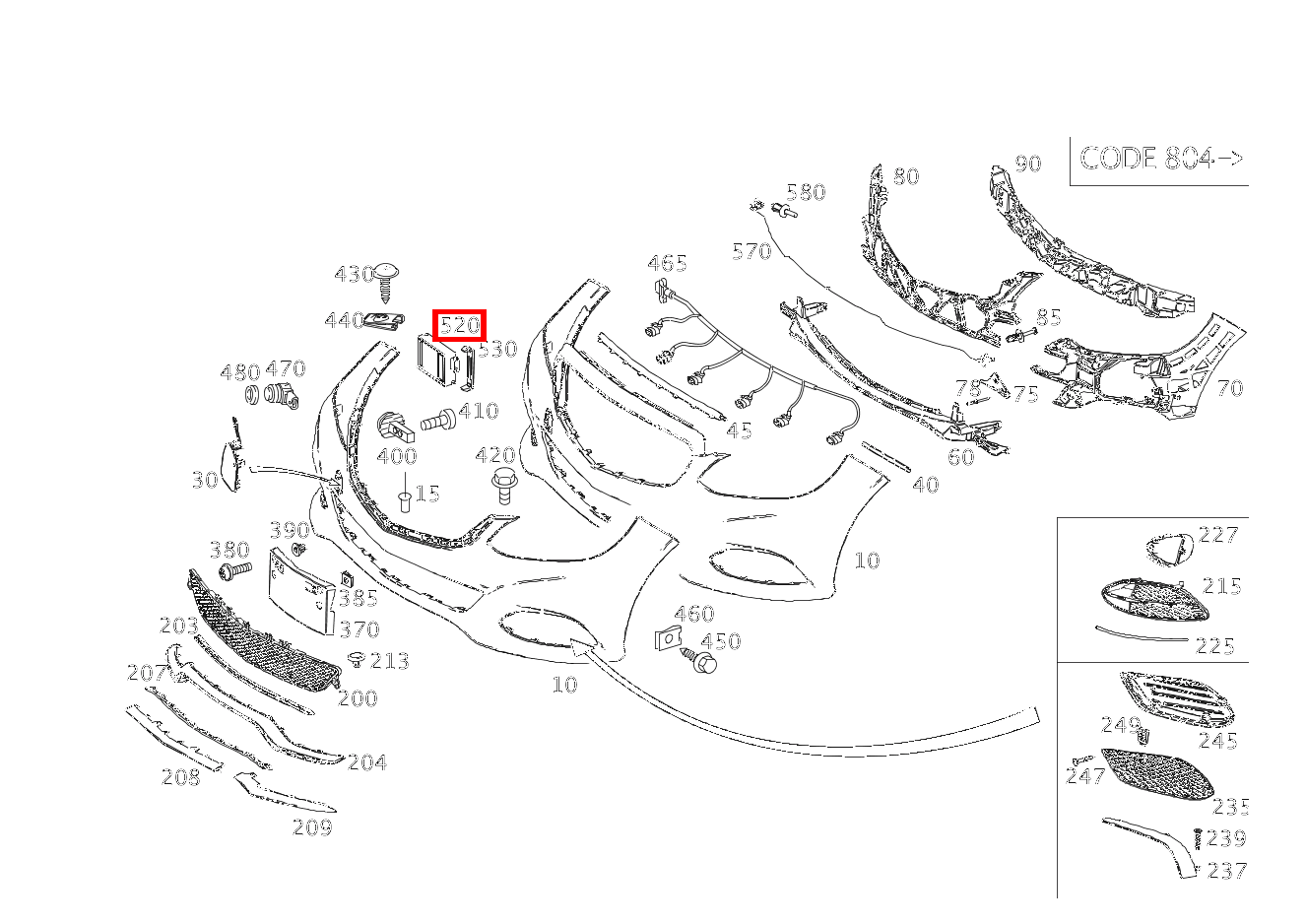 Radarsensor RADARSENSOR FUER DISTRONIK 6-POLIG E 200 Limousine 213 Radarsensor RADARSENSOR FUER DISTRONIK 6-POLIG E 200 Limousine 213