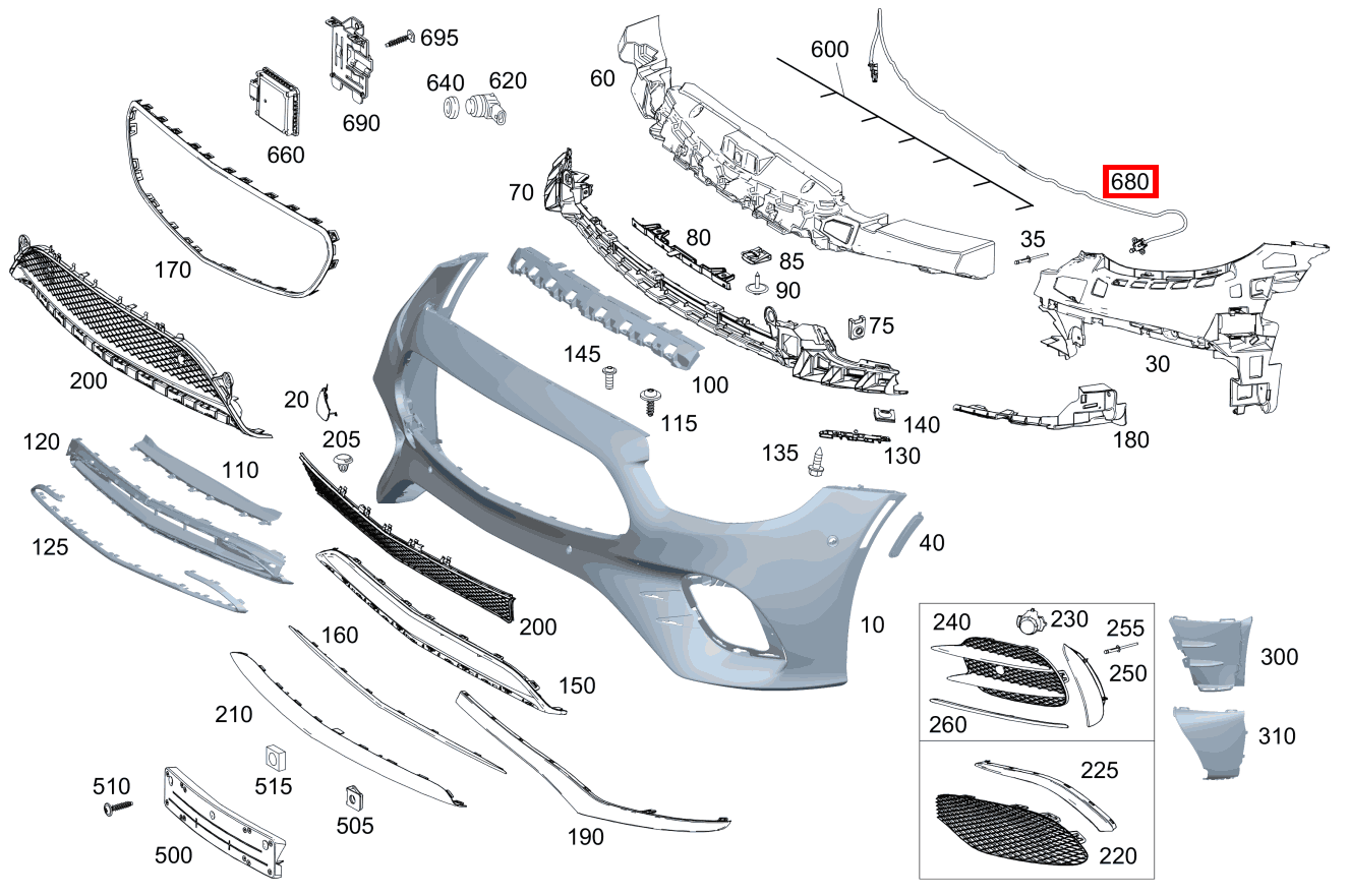 Drucksensor Fußgängerschutz E 450 4MATIC Cabriolet 238 Drucksensor Fußgängerschutz E 450 4MATIC Cabriolet 238