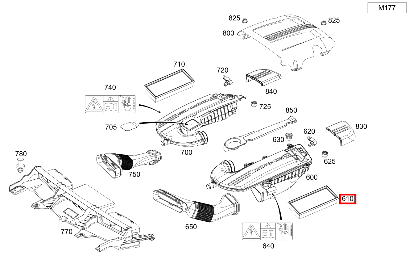 Luftfiltereinsatz Mercedes-AMG GLC 63 4MATIC+ 253 Luftfiltereinsatz Mercedes-AMG GLC 63 4MATIC+ 253