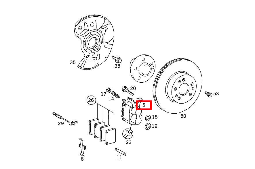 Teilesatz Bremssattel S 350 Turbodiesel 140 Teilesatz Bremssattel S 350 Turbodiesel 140