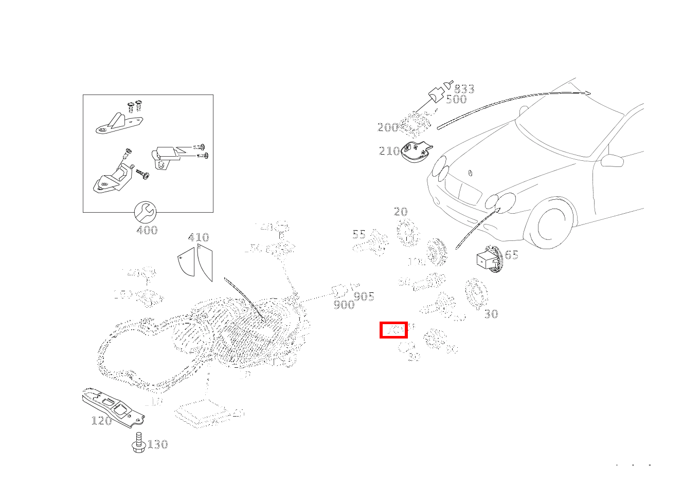 Glühlampe BEGRENZUNGS- UND PARKLICHT, RECHTS; 12V-5W CLK 280 Cabriolet 209 Glühlampe BEGRENZUNGS- UND PARKLICHT, RECHTS; 12V-5W CLK 280 Cabriolet 209
