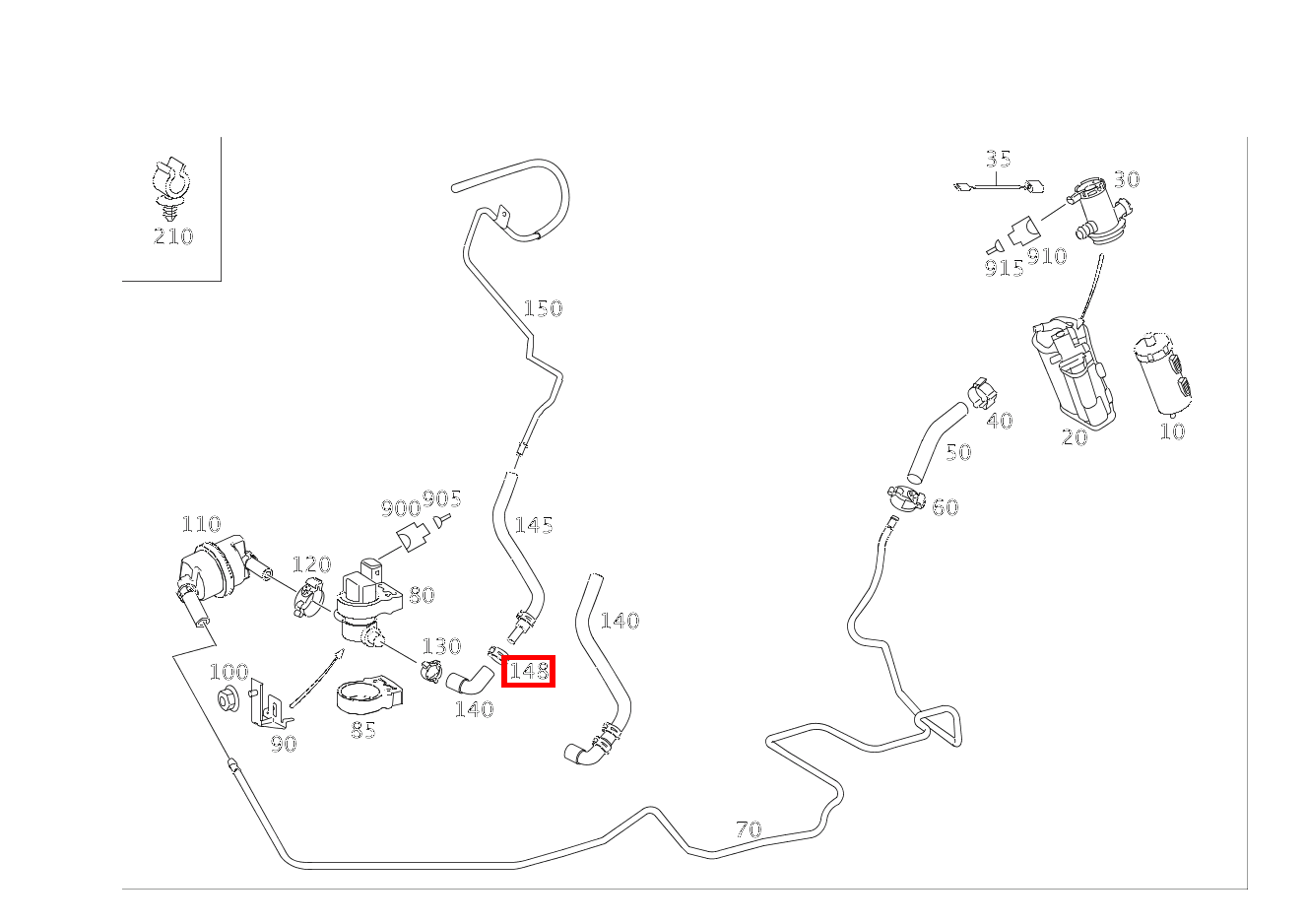 Schlauchschelle REGENERIERLEITUNG AN KRAFTSTOFFLEITUNG; 13-14.5 MM CLS 55 AMG 219 Schlauchschelle REGENERIERLEITUNG AN KRAFTSTOFFLEITUNG; 13-14.5 MM CLS 55 AMG 219