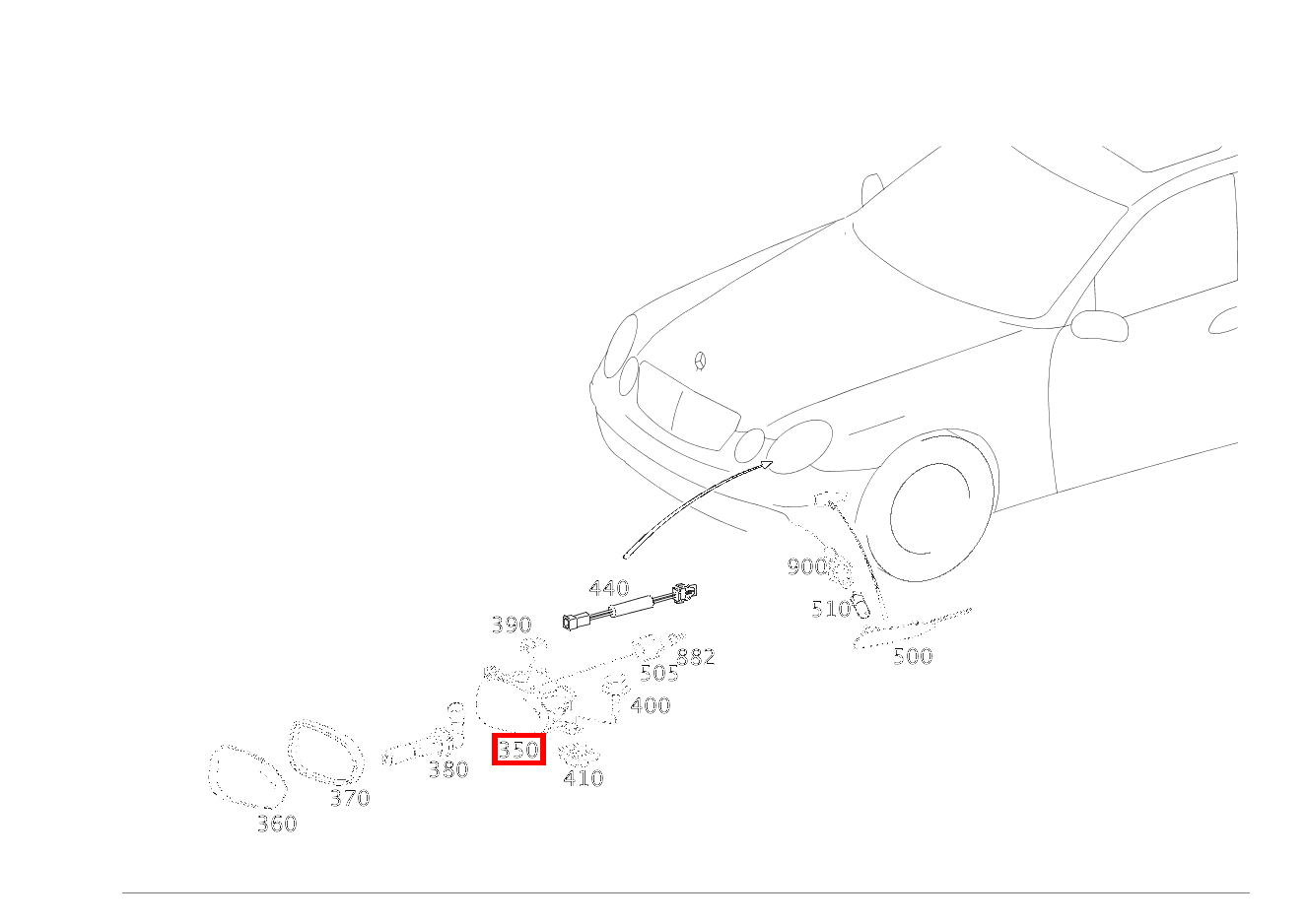 NEBELLEUCHTE RECHTS E 270 FG CDI Fahrgestell lang 211 NEBELLEUCHTE RECHTS E 270 FG CDI Fahrgestell lang 211