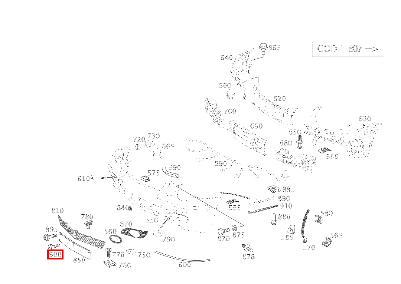 LINSENKOPFSCHR. KENNZEICHENBLENDE AN STOSSFAENGER; 5X12 E280CDI SONDERAUFB 211 LINSENKOPFSCHR. KENNZEICHENBLENDE AN STOSSFAENGER; 5X12 E280CDI SONDERAUFB 211