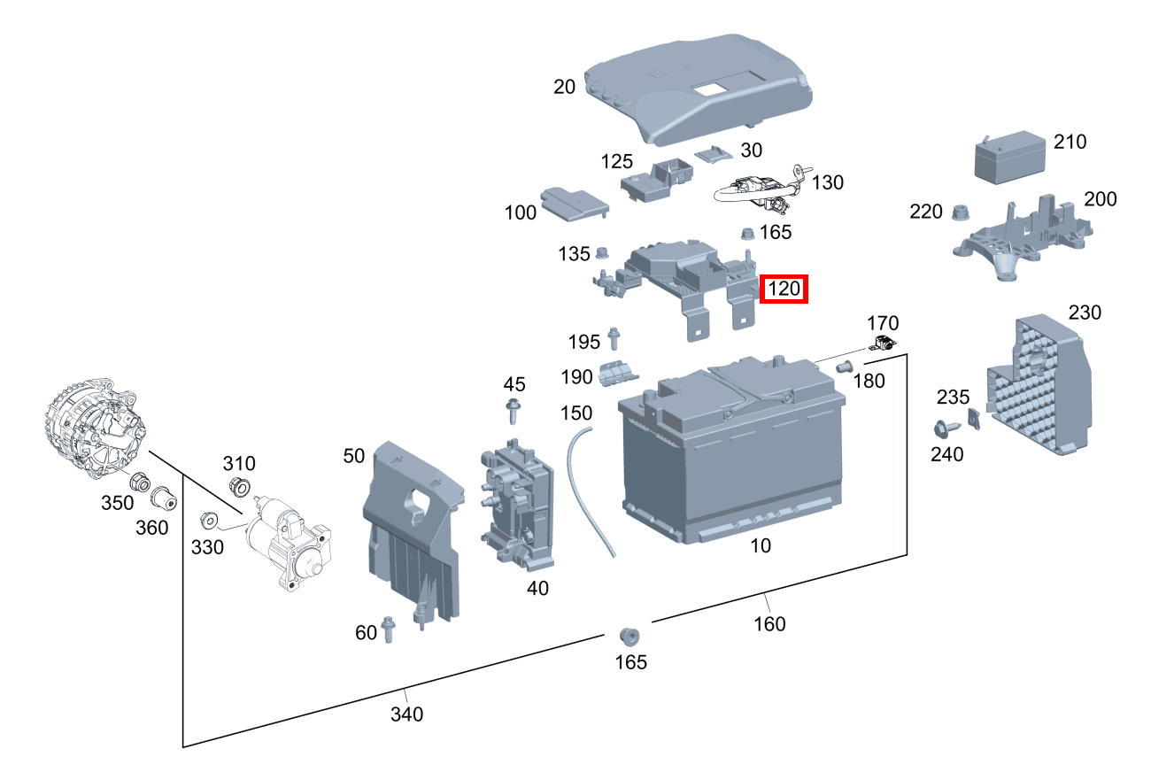 STROMBEGRENZER Starterbatterie GLB 200 4MATIC 253