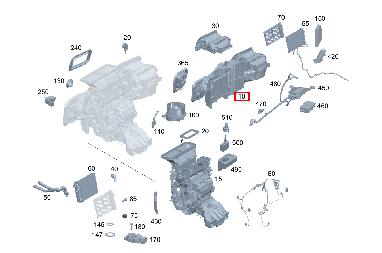 Verdampfergehäuse OBERE UND UNTERE HAELFTE , , und weitere kaufen