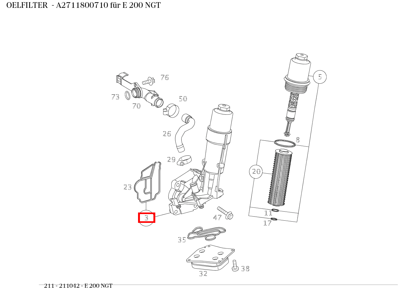 Ölfilter E 200 NGT 211