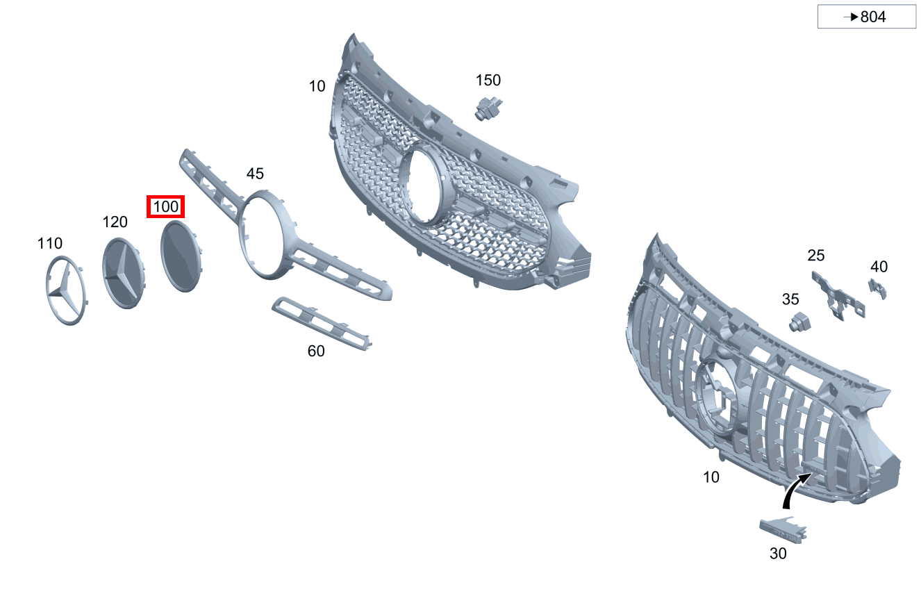 Grundplatte Mercedes Stern C 205, GLB 247, EQE 295 und weitere kaufen