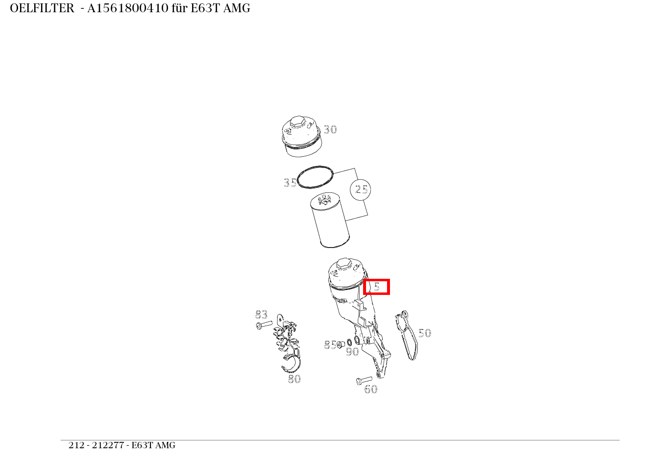 Ölfilter E63T AMG 212