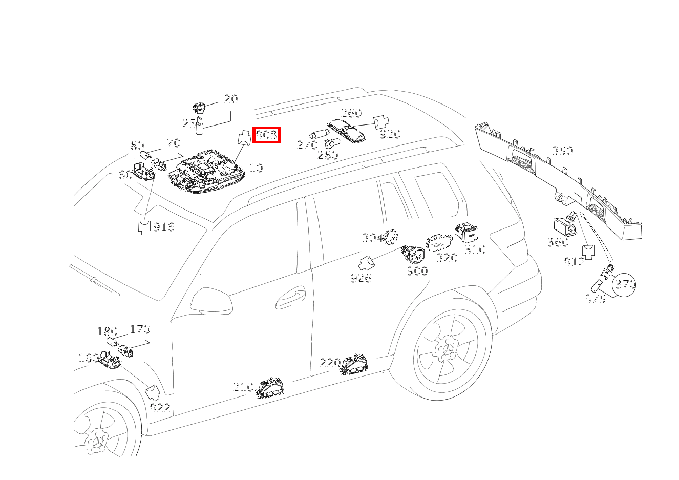 Steckdose N70; DACHBEDIENEINHEIT; STECKER: G; 8-PIN MQS GLK 350 4MATIC 204 Steckdose N70; DACHBEDIENEINHEIT; STECKER: G; 8-PIN MQS GLK 350 4MATIC 204