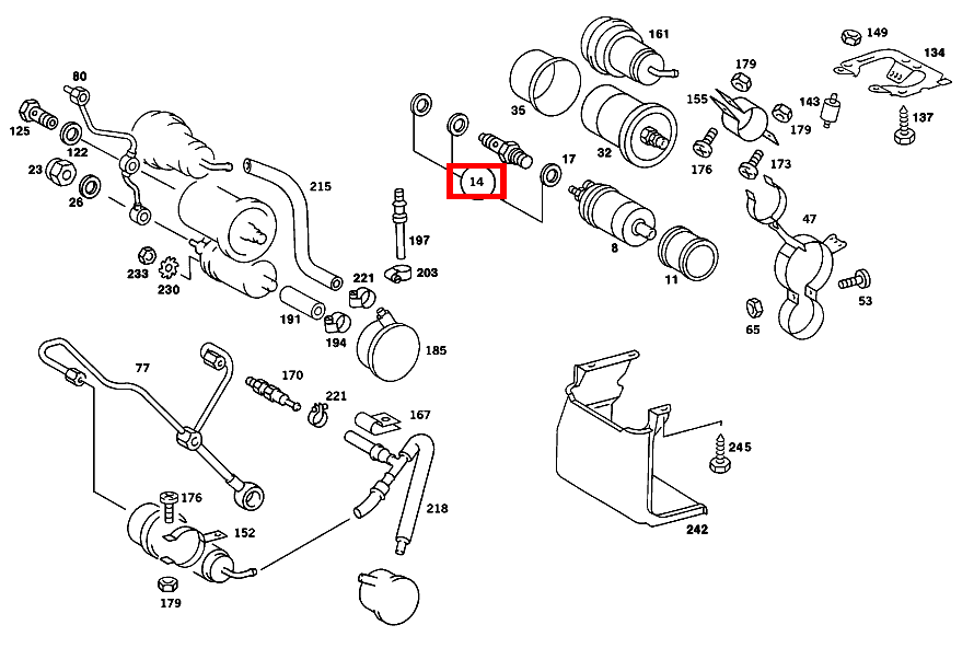 TEILESATZ VENTIL 500 SL Roadster m. Automatic 107 TEILESATZ VENTIL 500 SL Roadster m. Automatic 107