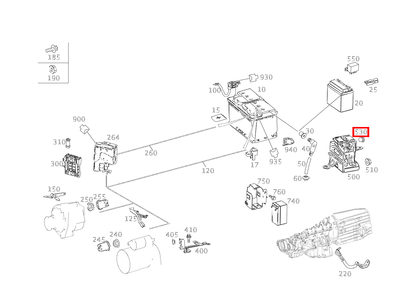 Verschlussstopfen PUFFER AN HALTER; 10mm GLK 350 4MATIC 204